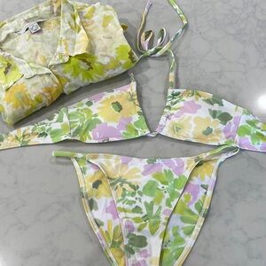 Bikini set with matching coverup